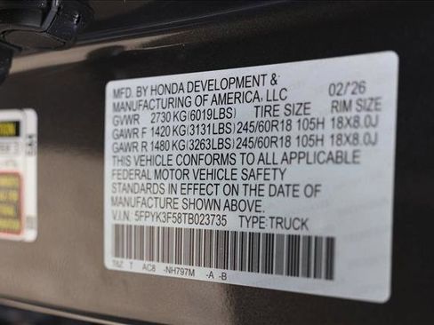 New 2026 Honda Ridgeline RTL image 25