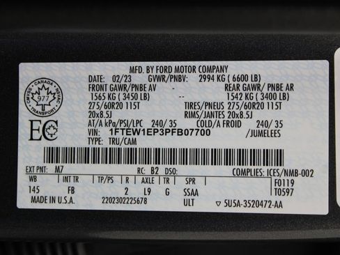 Used 2023 Ford F150 XLT w/ Equipment Group 302A High AWD/4WD image 73