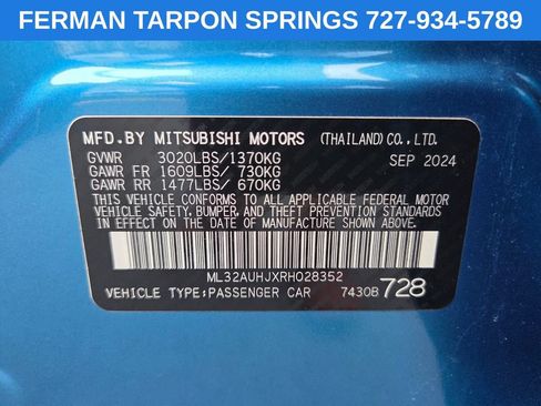 Used 2024 Mitsubishi Mirage ES FWD image 22
