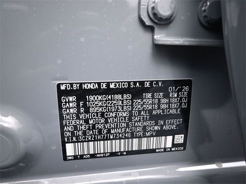 New 2026 Honda HR-V EX-L image 3