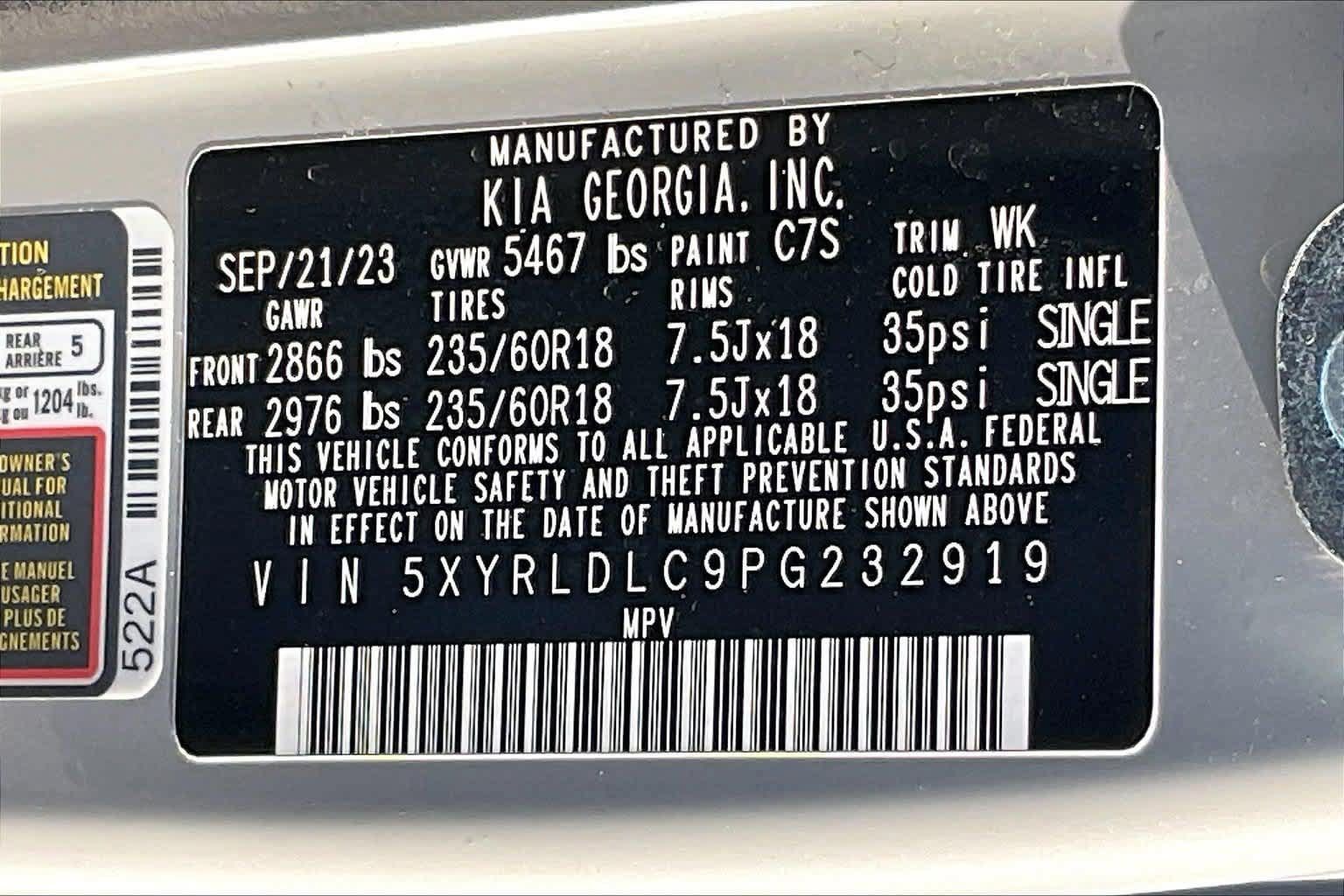 Used 2023 Kia Sorento S w/ Panoramic Sunroof Package AWD/4WD image 19