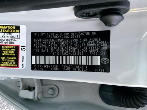 Used 2022 Toyota Camry LE FWD image 29
