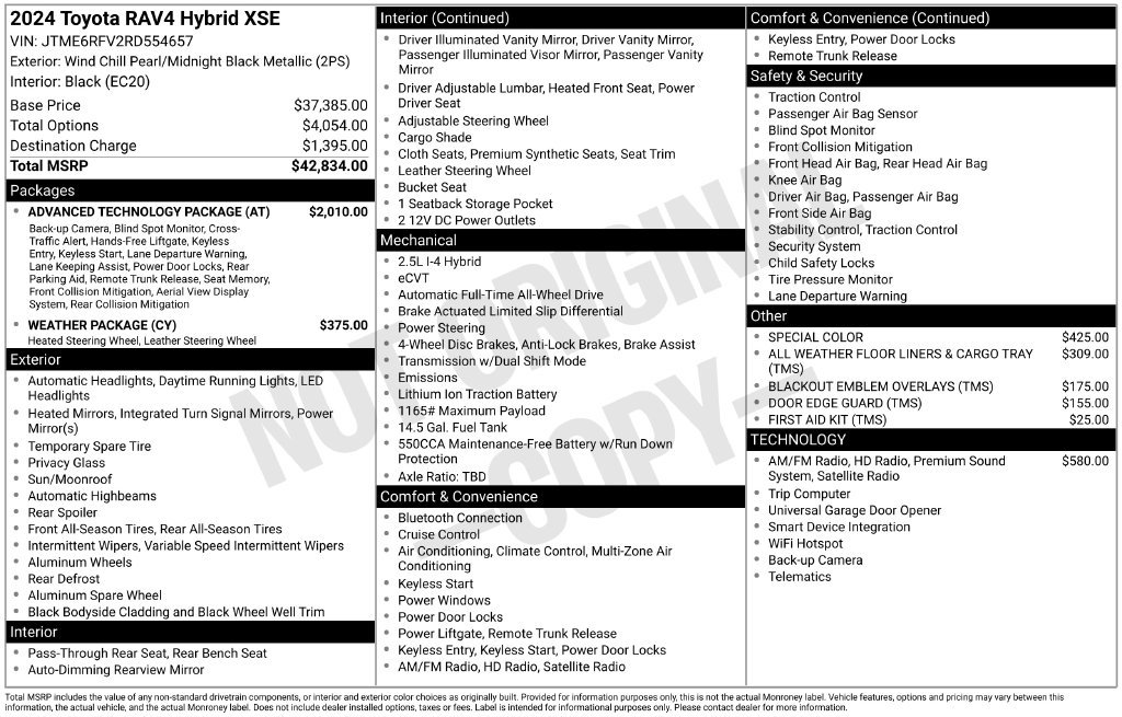Used 2024 Toyota RAV4 XSE w/ Advanced Technology Package AWD/4WD image 43