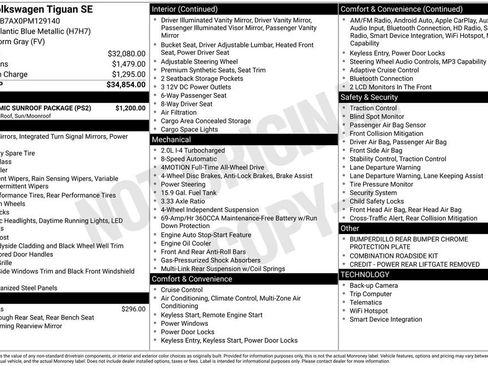 Used 2023 Volkswagen Tiguan SE w/ Panoramic Sunroof Package AWD/4WD image 10