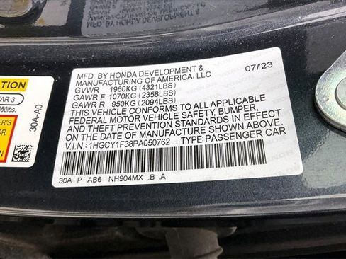 Certified 2023 Honda Accord EX image 33