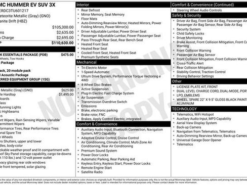 Used 2026 GMC Hummer EV SUV w/ LPO, Dark Essentials Package AWD/4WD image 2