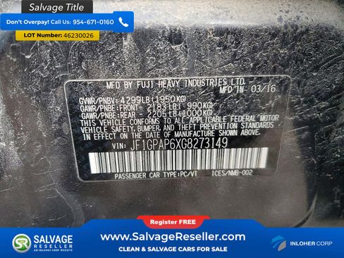 Used 2016 Subaru Impreza 2.0i Sport Premium w/ Popular Package #1 image 16