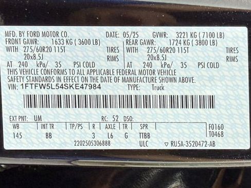 Used 2025 Ford F150 Lariat w/ Equipment Group 501A Mid image 14