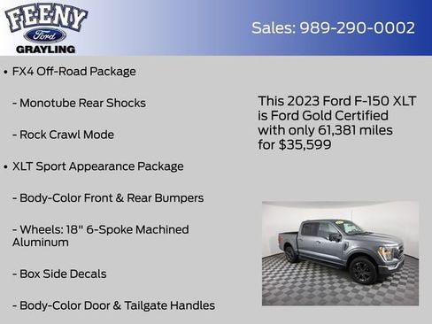 Certified 2023 Ford F150 XLT w/ Equipment Group 302A High image 22
