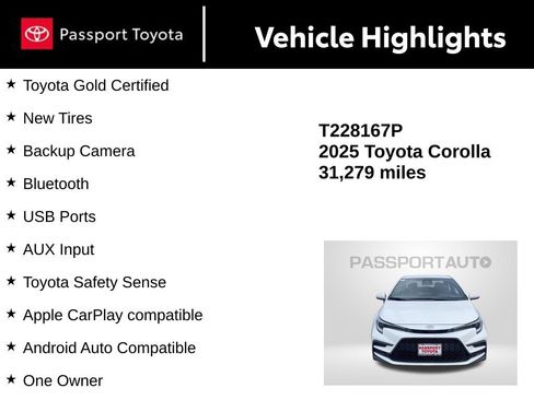 Certified 2025 Toyota Corolla SE FWD image 15