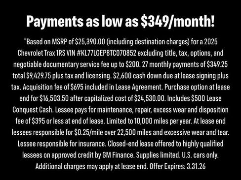 New 2026 Chevrolet Trax RS w/ Driver Confidence Package image 33