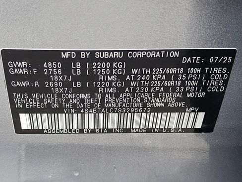 Certified 2025 Subaru Outback Onyx Edition image 36