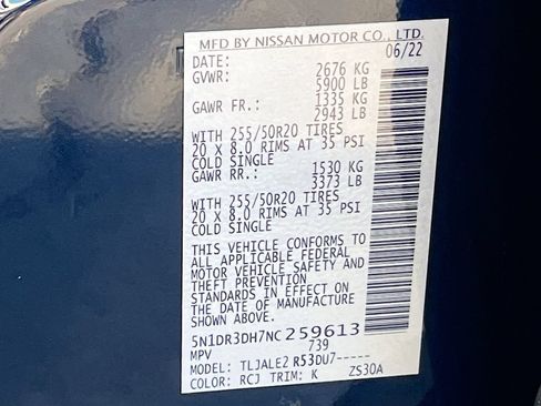 Used 2022 Nissan Pathfinder Platinum w/ Lighting Package (N93) FWD image 34