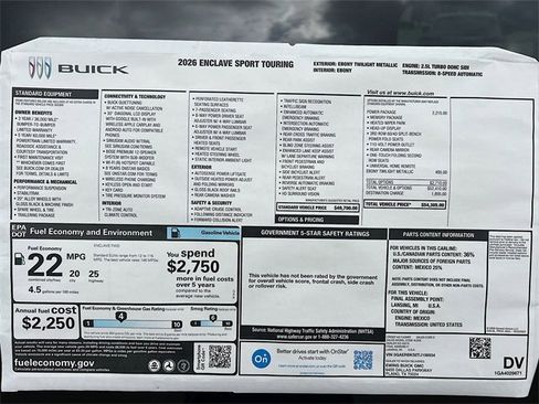 New 2026 Buick Enclave Sport Touring w/ Power Package image 21