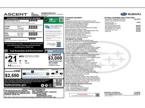 Used 2024 Subaru Ascent Onyx Edition Limited AWD/4WD image 3