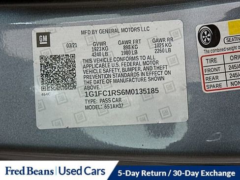 Certified 2021 Chevrolet Camaro LT image 31