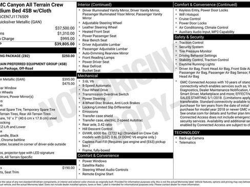 Used 2018 GMC Canyon All Terrain w/ Trailering Package image 5