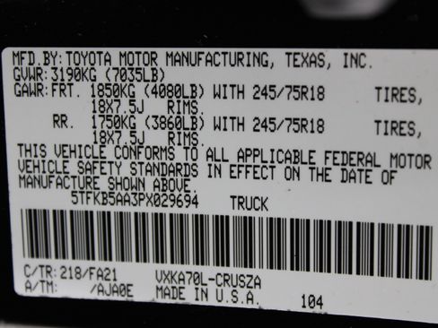 Used 2023 Toyota Tundra SR w/ SR Tow Package RWD image 38