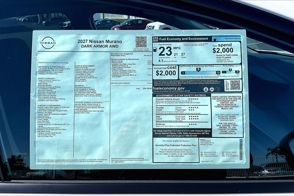 New 2027 Nissan Murano SL AWD/4WD image 14