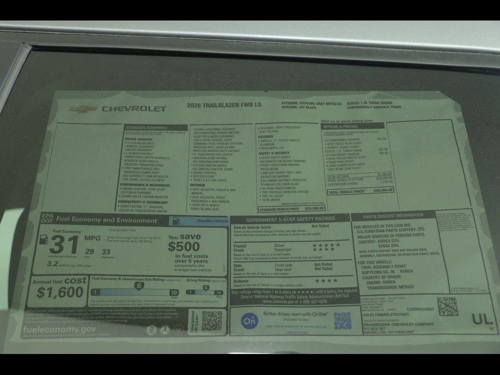 New 2026 Chevrolet TrailBlazer LS w/ LS Convenience Package FWD image 12