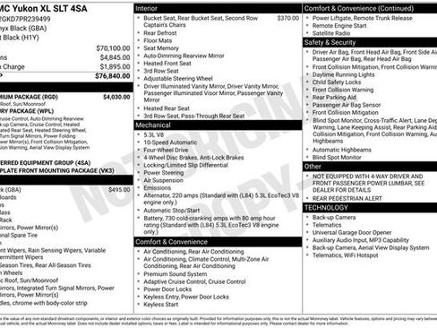 Used 2023 GMC Yukon XL SLT w/ SLT Premium Package image 10