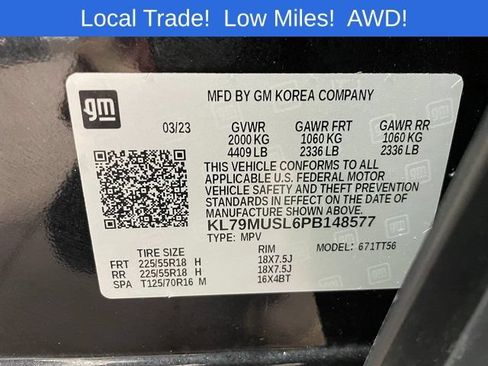 Used 2023 Chevrolet TrailBlazer RS w/ Sun and Liftgate Package AWD/4WD image 27