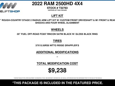 Used 2022 RAM 2500 Lone Star w/ Level C Equiment Group AWD/4WD image 2