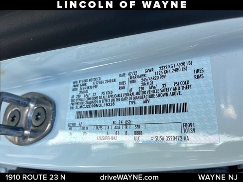 Certified 2022 Lincoln Corsair Reserve w/ Equipment Group 201A AWD/4WD image 30