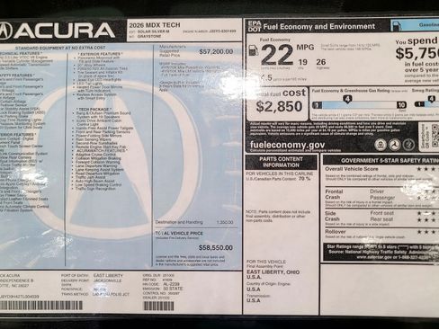 Used 2026 Acura MDX FWD w/ Technology Package image 35