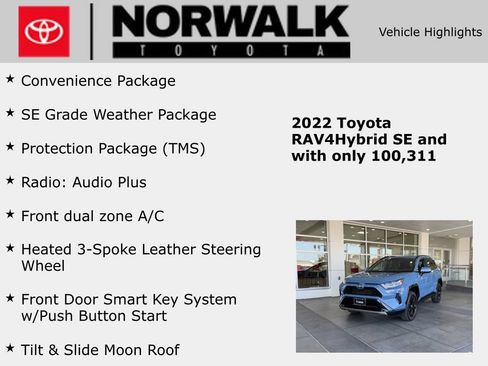 Certified 2022 Toyota RAV4 SE w/ Convenience Package AWD/4WD image 10