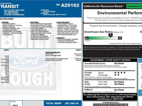 Used 2024 Ford Transit 350 148 Medium Roof w/ Load Area Protection Package RWD image 9