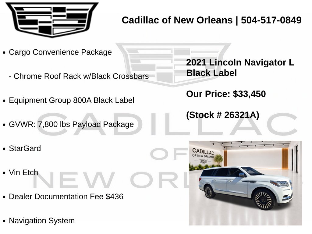Used 2021 Lincoln Navigator L Black Label w/ Cargo Convenience Package AWD/4WD image 7