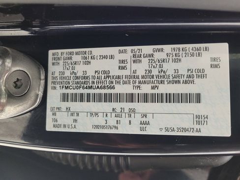 Used 2021 Ford Escape S FWD image 33