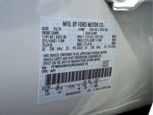 Used 2024 Ford Explorer ST-Line w/ Class IV Trailer Tow Package AWD/4WD image 24