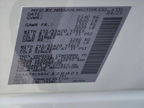 Certified 2025 Nissan Murano SL w/ Cargo Package AWD/4WD image 26