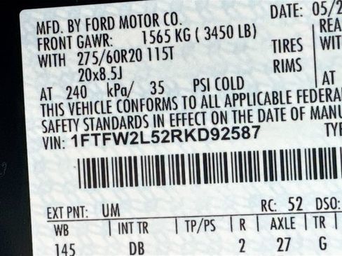 Used 2024 Ford F150 STX w/ STX Black Appearance Package AWD/4WD image 34