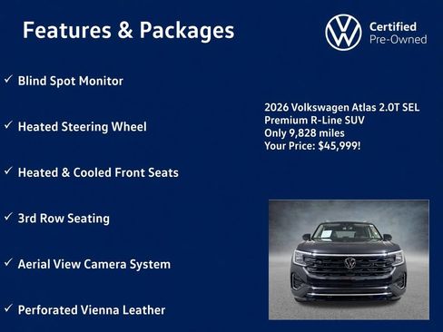 Used 2026 Volkswagen Atlas SEL Premium R-Line AWD/4WD image 10