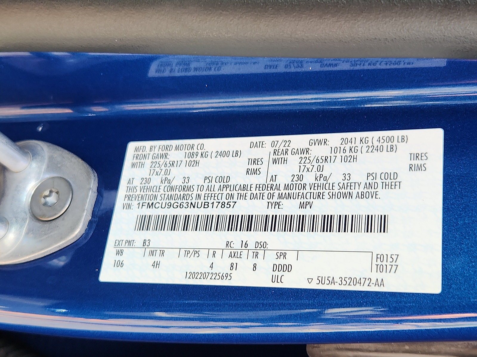 Certified 2022 Ford Escape SE AWD/4WD image 27