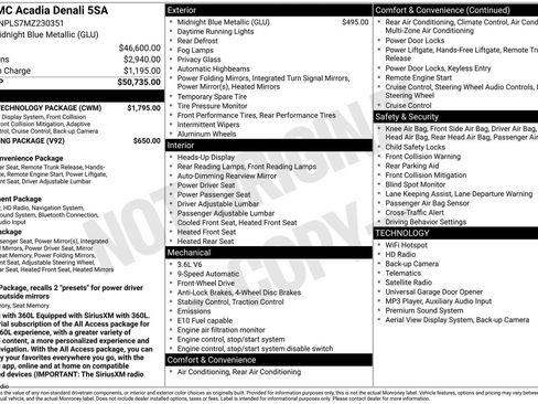 Used 2021 GMC Acadia Denali w/ Denali Technology Package FWD image 19