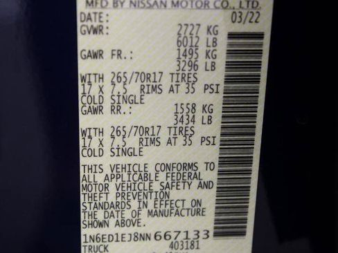 Certified 2022 Nissan Frontier Pro-X RWD image 30