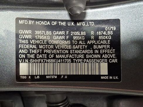 Used 2019 Honda Civic EX image 27