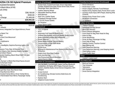Certified 2026 MAZDA CX-50 AWD 2.5 Hybrid w/ Premium Pkg image 2