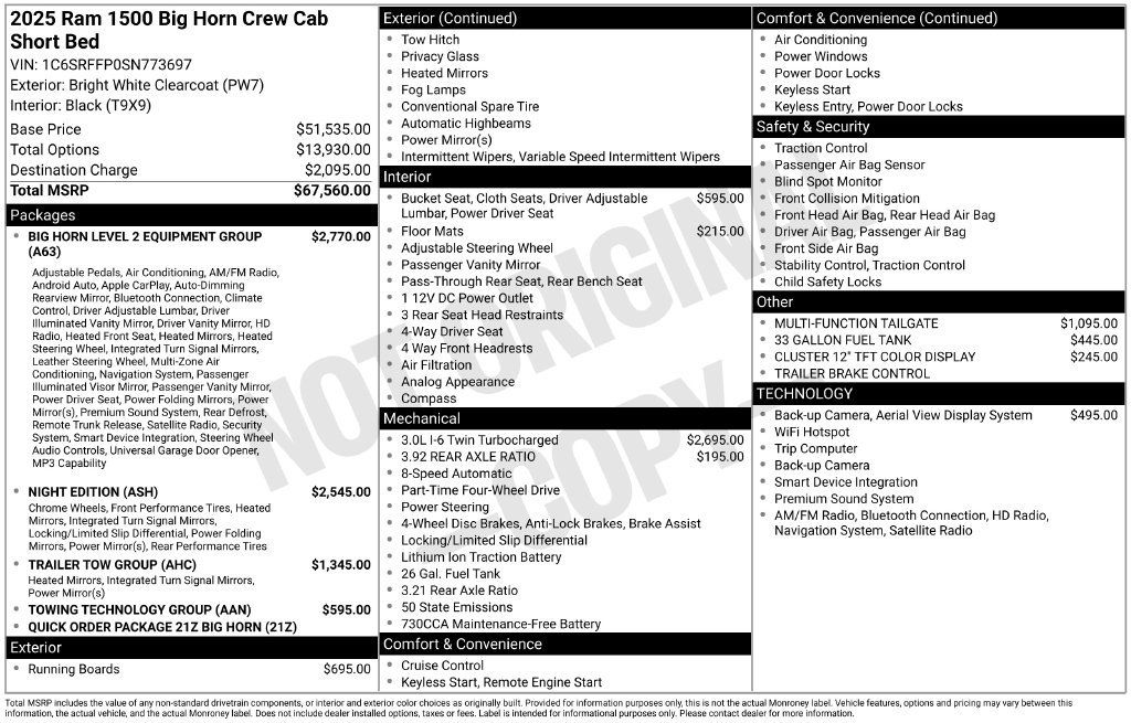 New 2025 RAM 1500 Big Horn AWD/4WD image 5