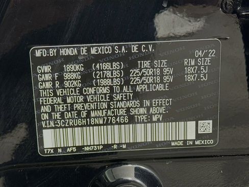 Certified 2022 Honda HR-V Sport image 29