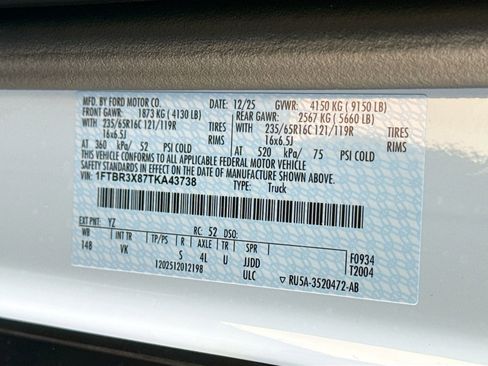 New 2026 Ford Transit 250 148 High Roof Extended w/ Load Area Protection Package image 30