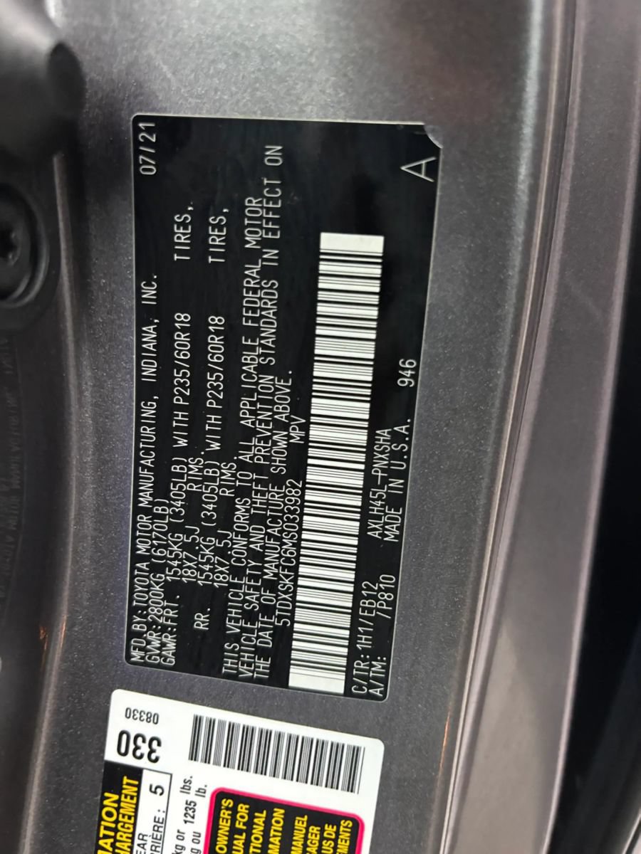 Used 2021 Toyota Sienna XSE AWD/4WD image 23