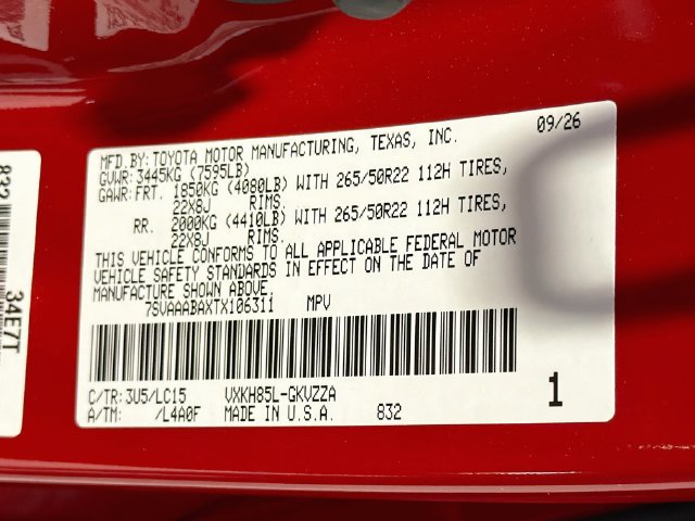 New 2026 Toyota Sequoia Capstone AWD/4WD image 26