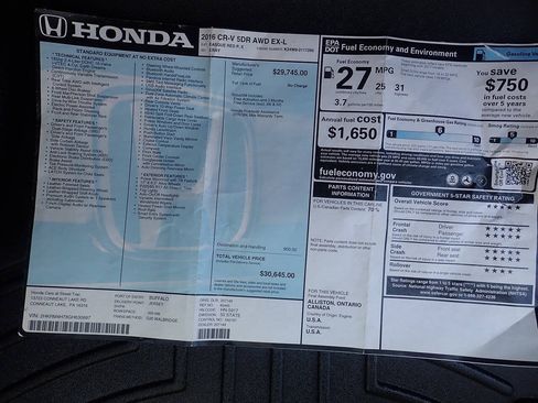 Used 2016 Honda CR-V EX-L image 24