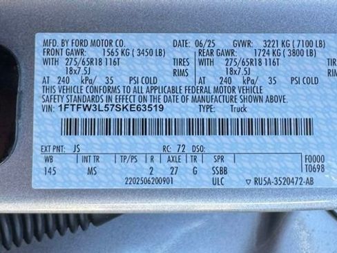 Certified 2025 Ford F150 XLT w/ Equipment Group 301A Standard AWD/4WD image 54