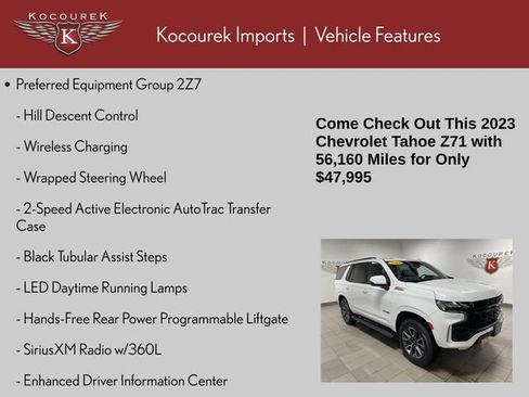 Used 2023 Chevrolet Tahoe Z71 w/ Luxury Package AWD/4WD image 5